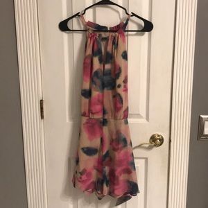 Rachel By Rachel Roy multi colored shorts romper.